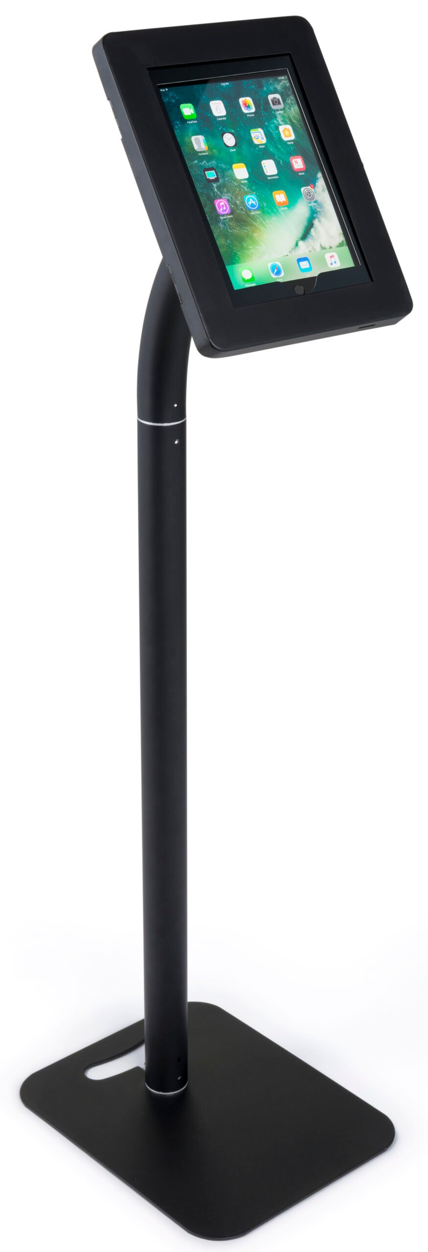 iPad Tablet Floor Stand, Adjustable for Countertop Use, Locking Enclosure