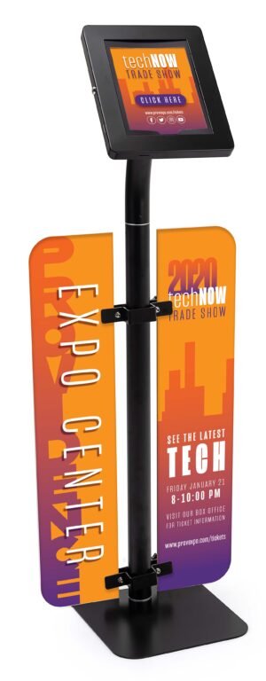 iPad Tablet Floor Stand w/ Custom Printed Foam Boards - Multiple Color Options