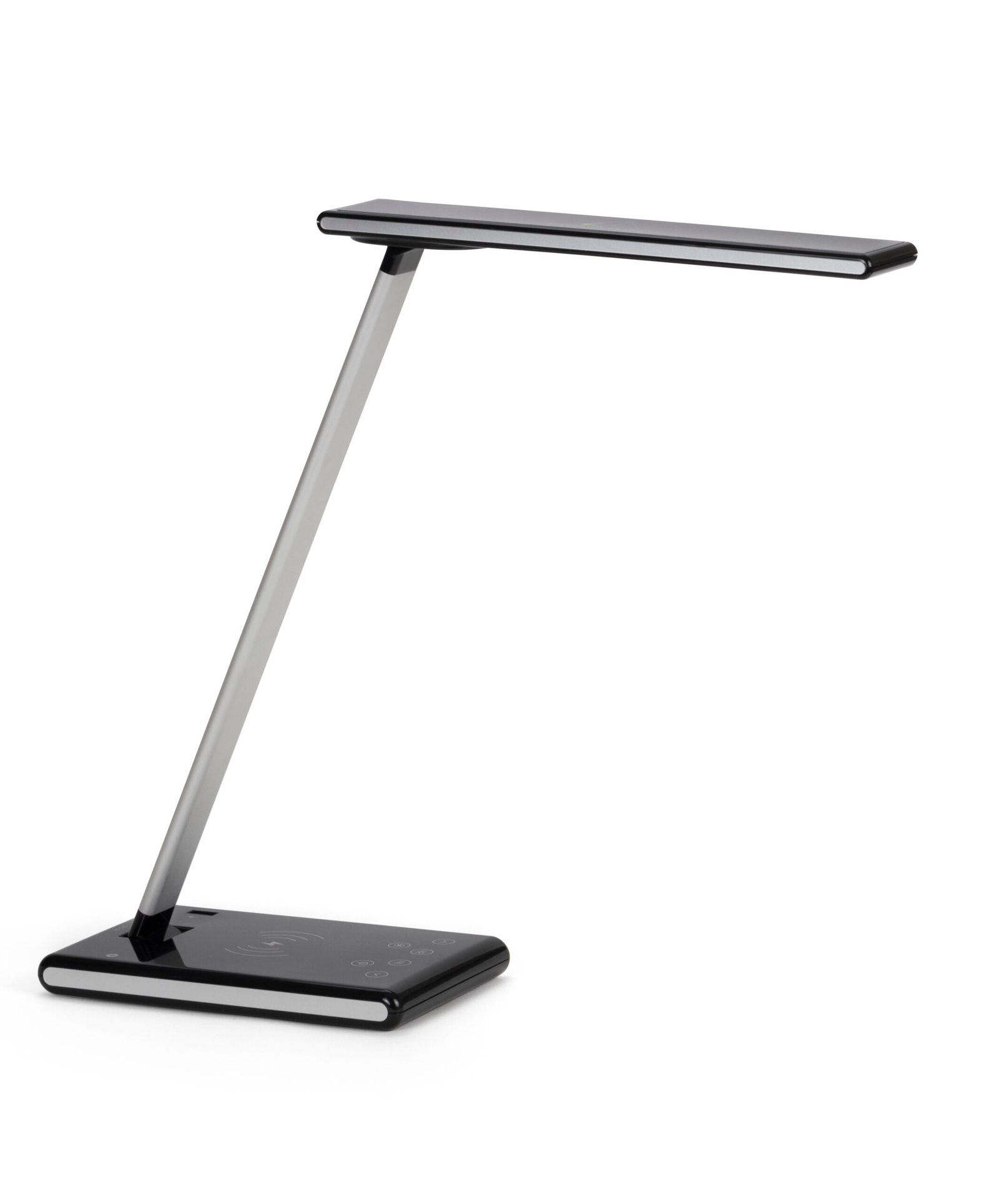 LED Desk Lamp w/ Wireless u0026 USB Charging, Rotating Head - Black