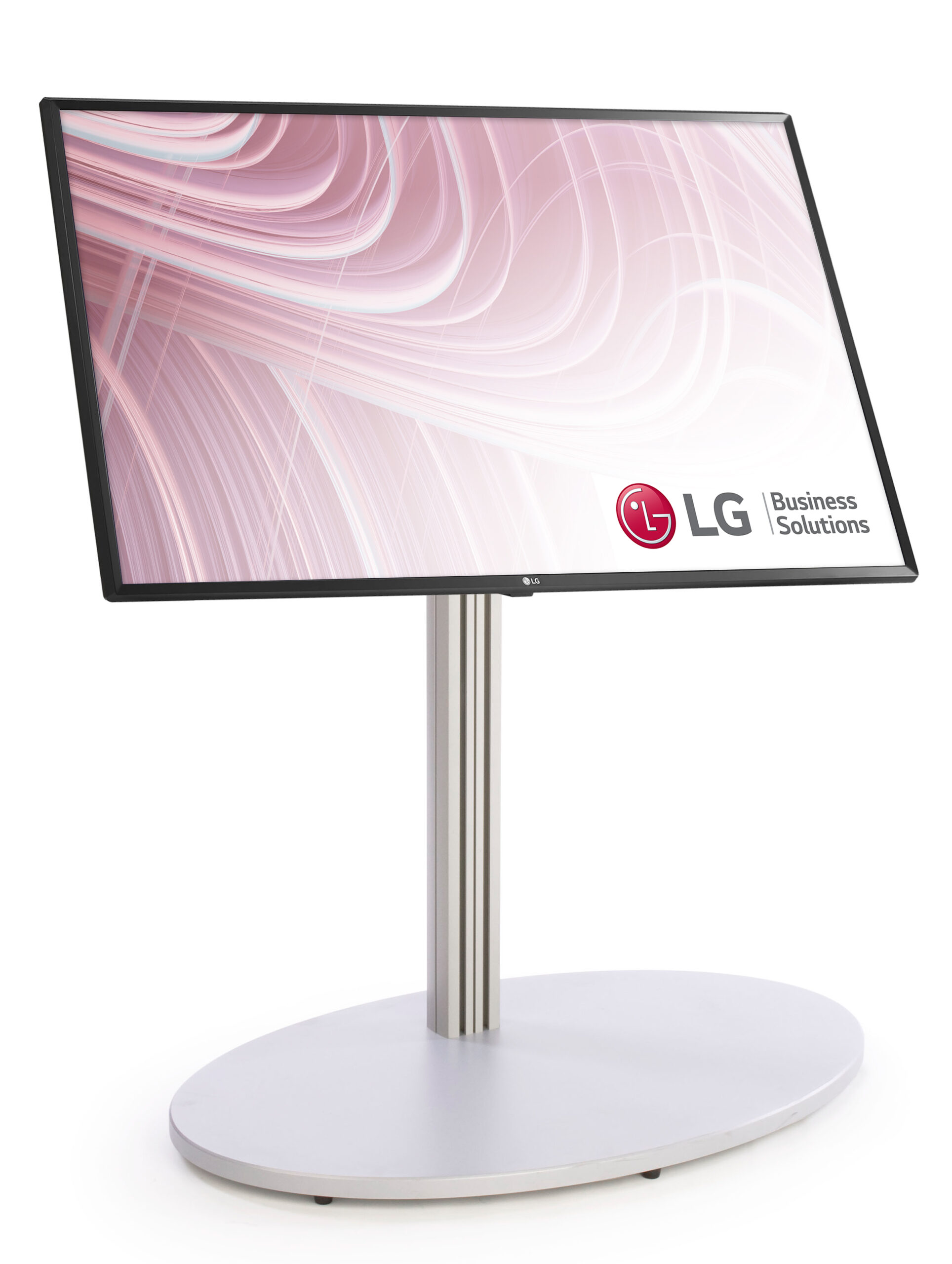 LG Commercial Display w/ 4K UHD u0026 Embedded Media Player, Tilting Base - Silver