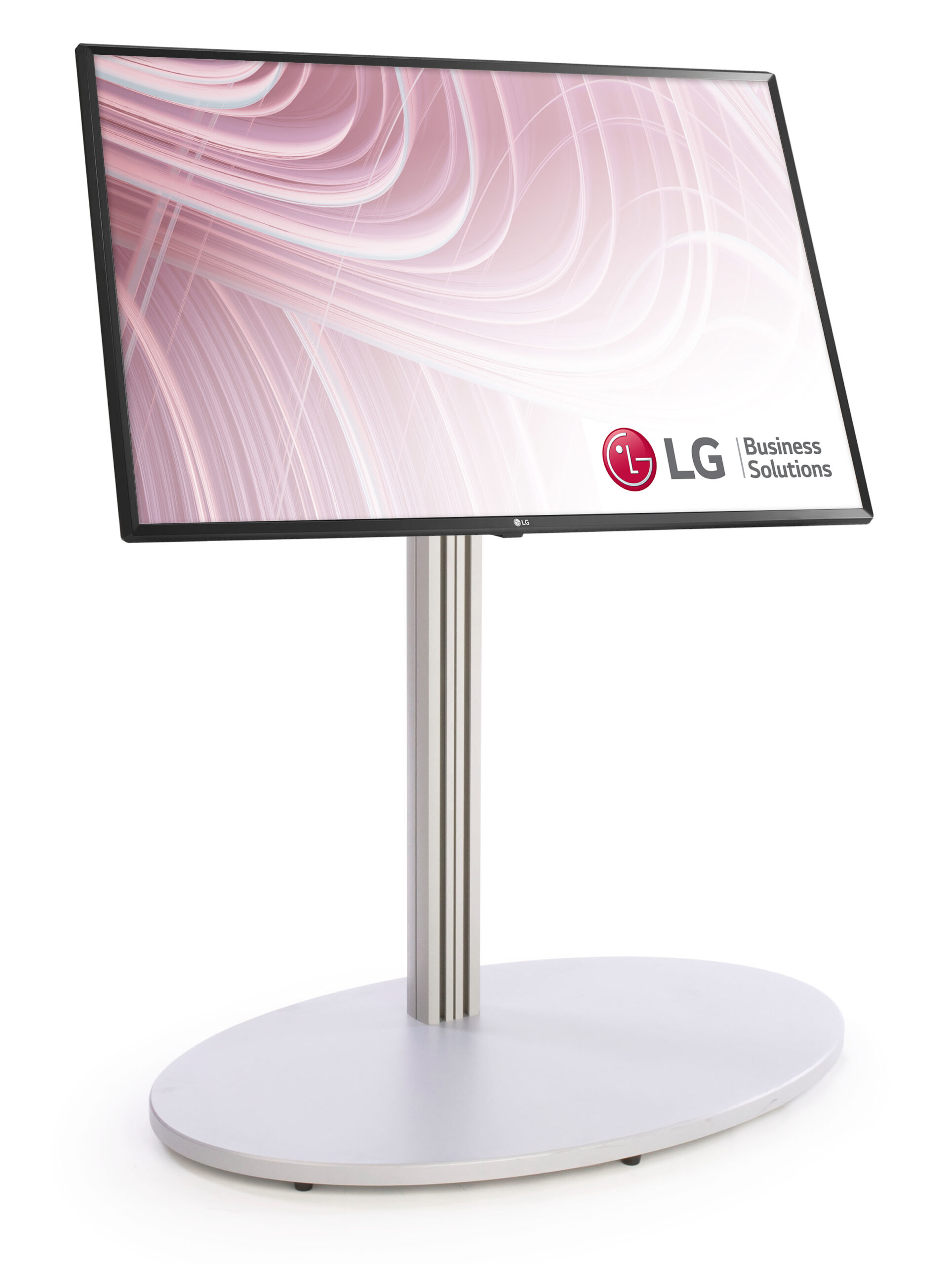 LG Commercial Display w/ 4K UHD u0026 Embedded Media Player, Tilting Base - Silver