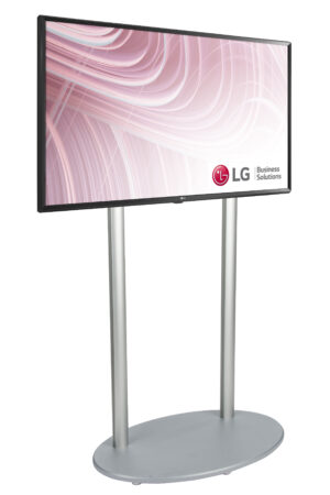 LG Monitor w/ 4K UHD u0026 Embedded Media Player, Stationary Base - Silver