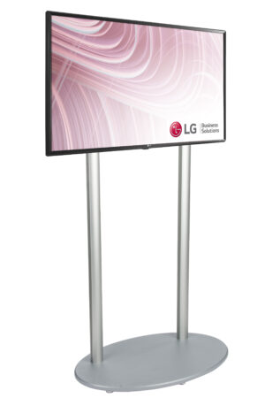 LG Monitor w/ 4K UHD u0026 Embedded Media Player, Stationary Base - Silver