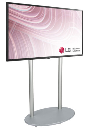 LG Monitor w/ 4K UHD u0026 Embedded Media Player, Stationary Base - Silver