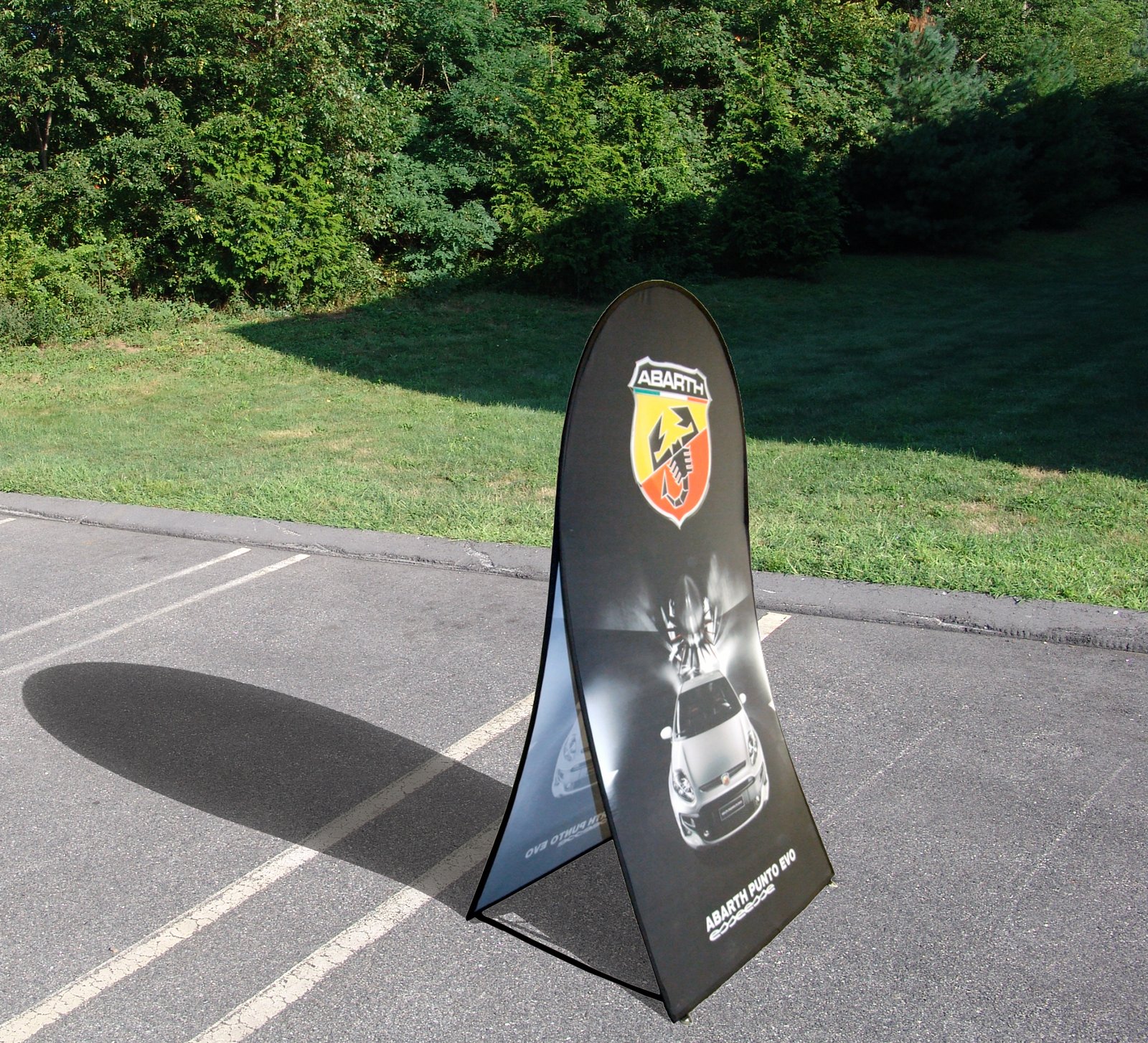 Outdoor Pop Up A-Frame Sideline Banner, Rounded Top - Custom Printed Graphics