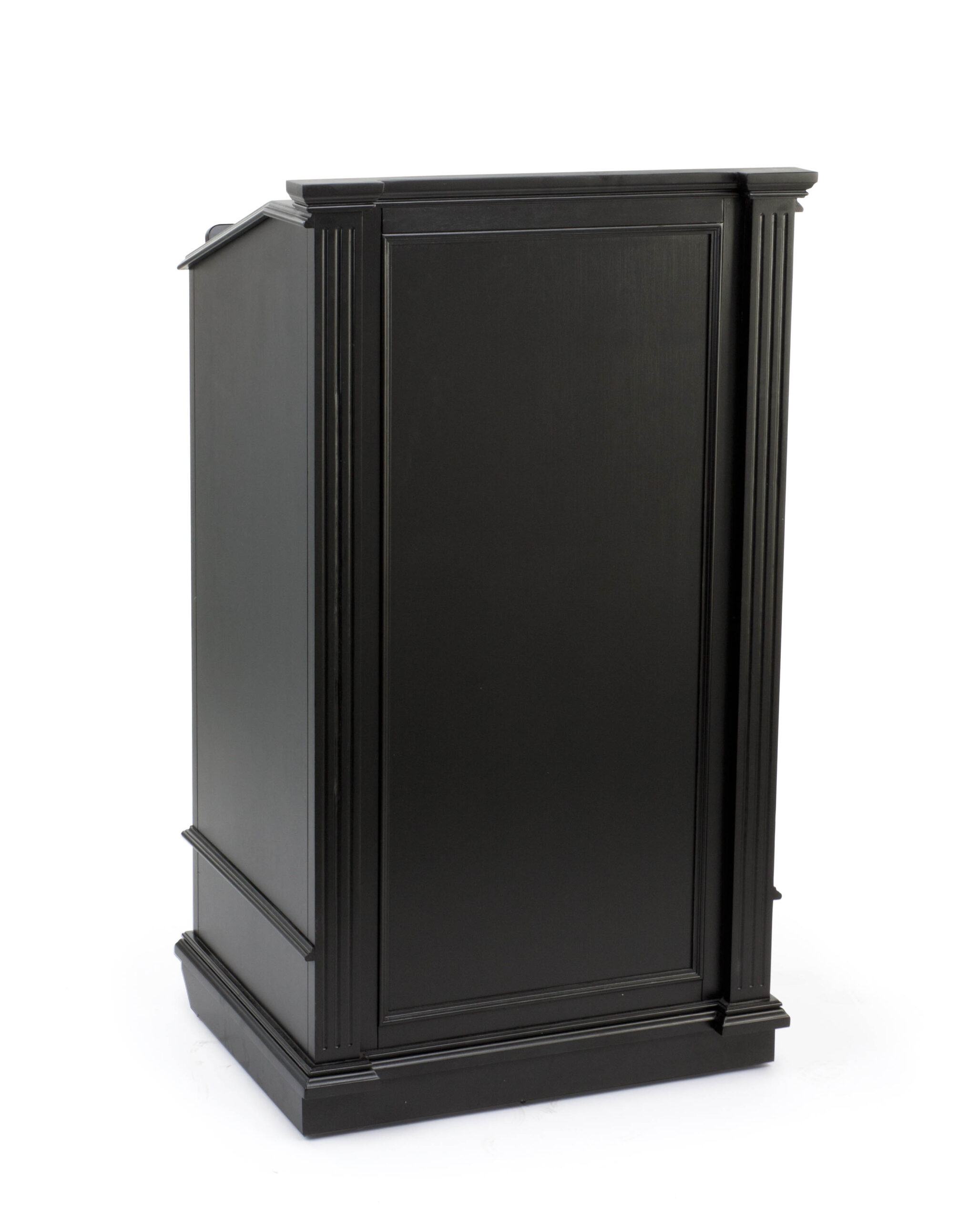 Podium for Floor, Cabinet, Drawer u0026 Wheels, Ornate Hardware - Black