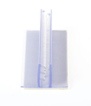 Price Tag Holders with Adhesive Backing, for Flag Signs, Set of 100 - Clear