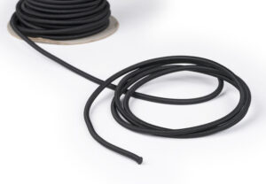 QueuePole Slim 100' Elastic Stanchion Cord - Black