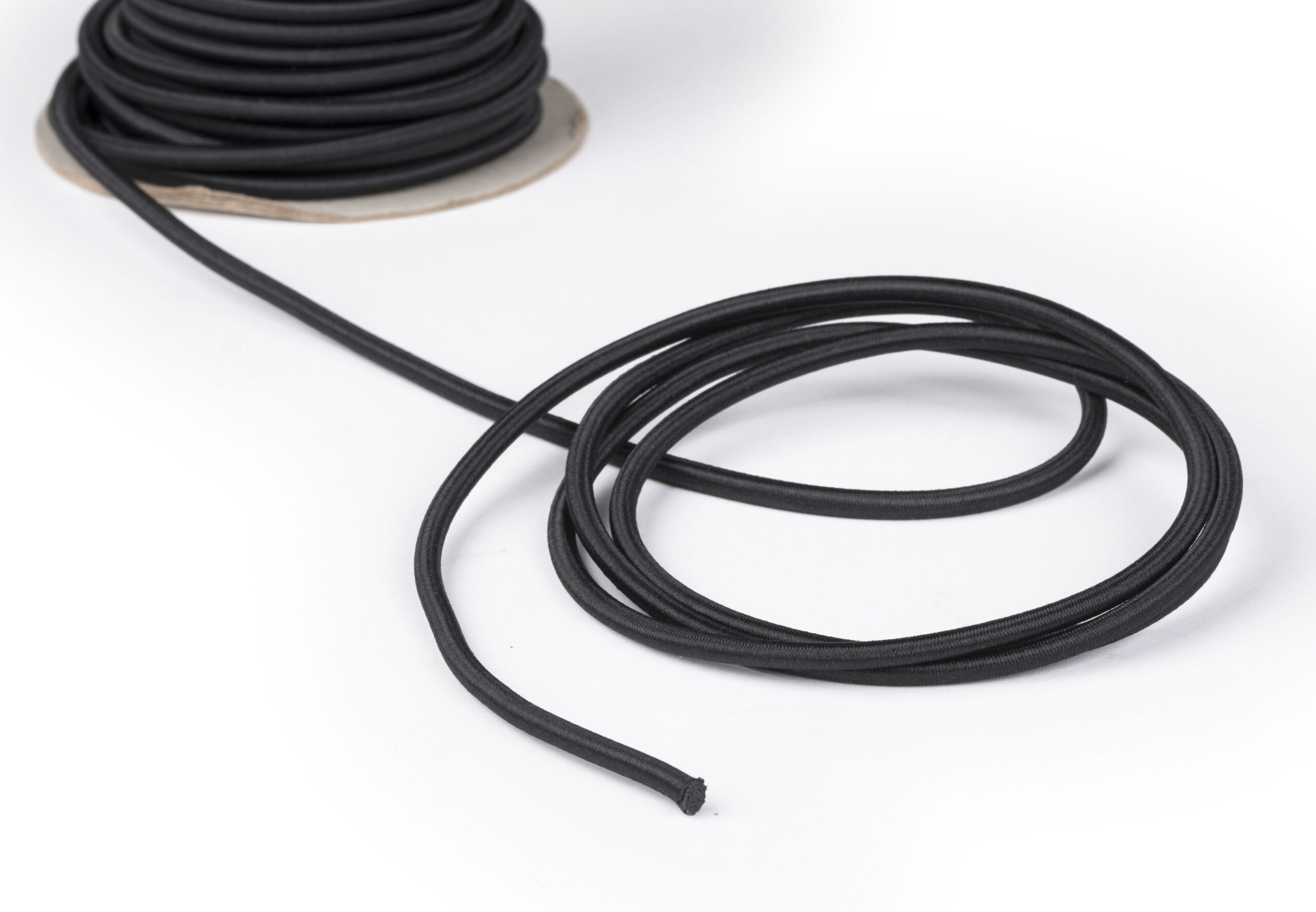 QueuePole Slim 100' Elastic Stanchion Cord - Black