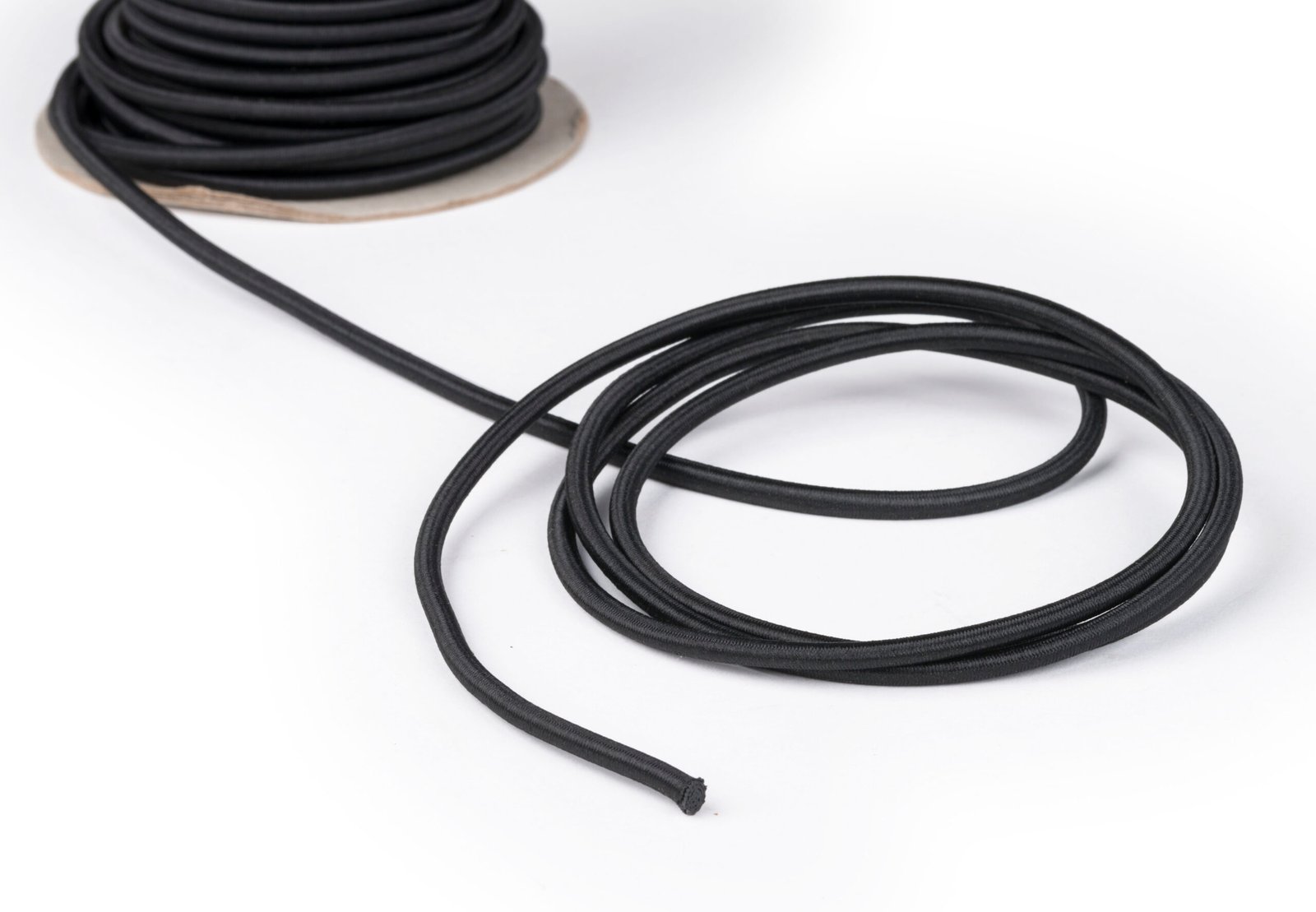 QueuePole Slim 50' Elastic Barrier Cord - Black