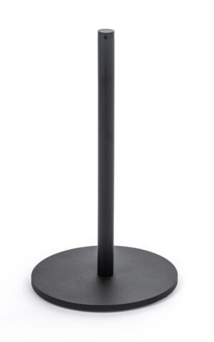 Set of (8) QueuePole Slim 16” Stanchion Posts with 100’ Black Elastic Cord