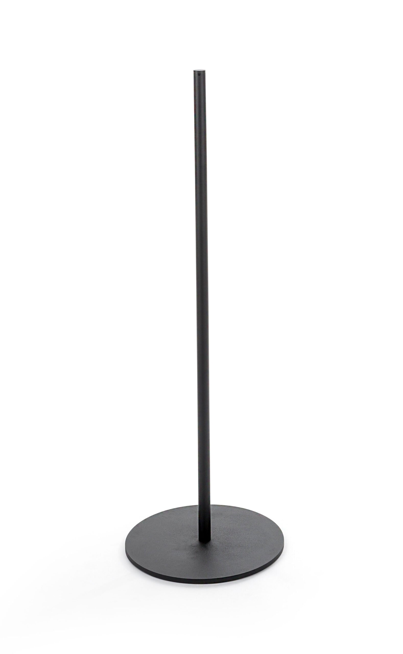 Set of (8) QueuePole Slim 39” Stanchion Posts w/ 100’ Black Elastic Cord - Black