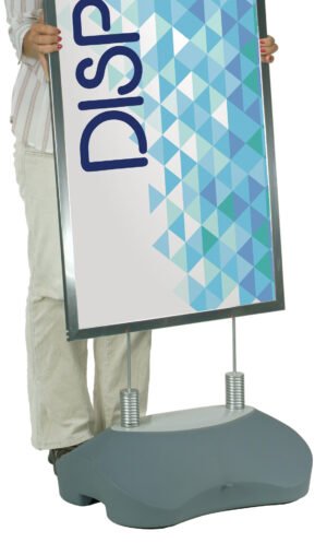 Sidewalk Sign w/ Sign Board, 2-Sided Custom UV Printing, Fillable Base - Gray