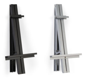 Small Wall Mounted Easel with Six Adjustable Viewing Angles - Black or Silver