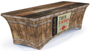 Stretch Table Covers with Custom Graphics, Fitted Design - Full Color
