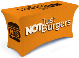 Stretch Table Covers with Custom Graphics, Fitted Design - Full Color