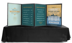 Tabletop Hook u0026 Loop Display Board, Double Sided - Multiple Sizes and Colors