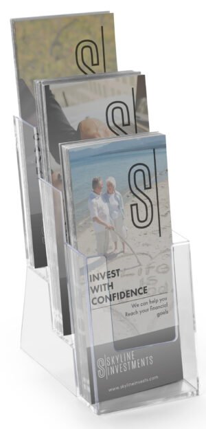 Tiered Acrylic Brochure Holder, 4