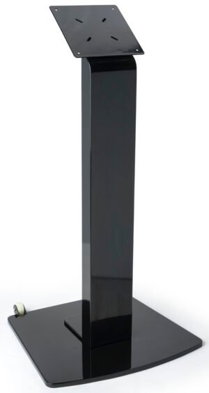 TV Stand for Floor with Power Strip, Fits Monitors 10 - 60-In, Angled Design