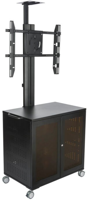 TV Stand w/ Locking Storage, Monitors 30-84
