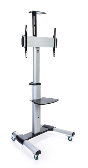 TV Stand with Camera Tray and AV Shelf, Wheels