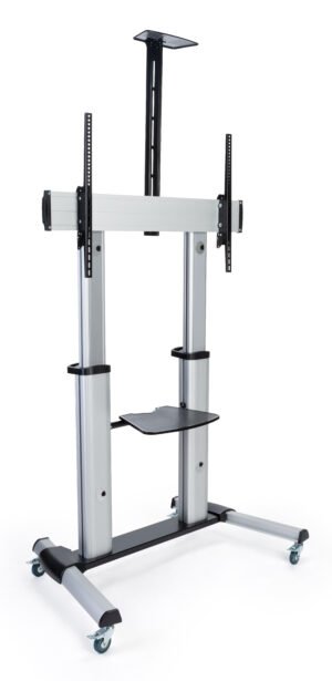 TV Stand with Camera Tray and AV Shelf, Wheels