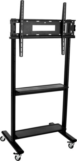 TV Stand with Wheels, Fits Monitors 32-80
