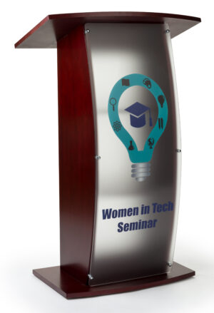 UV Printed Clear Replacement Panel for FLCT Series Lecterns
