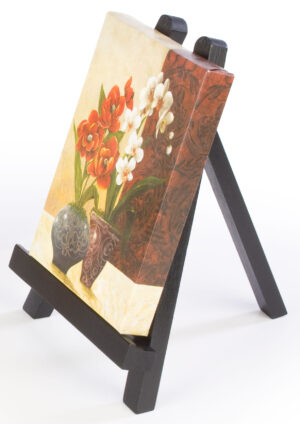 Wood Tabletop Easel, Standard Tripod, 7.5 x 10 - Black