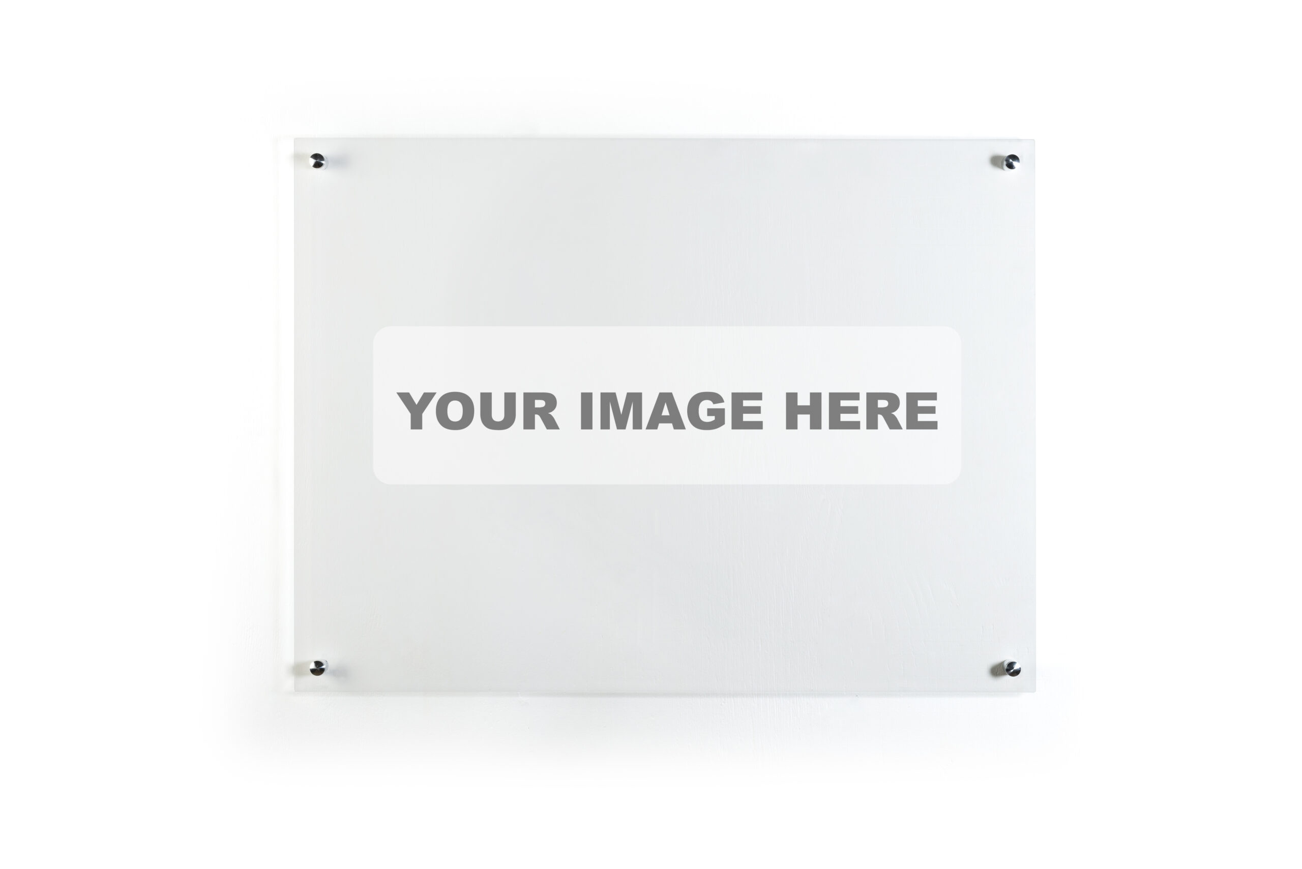 Write-On Board, Wall Mount, Dry Erase, Custom Printing, Acrylic - Multiple Sizes