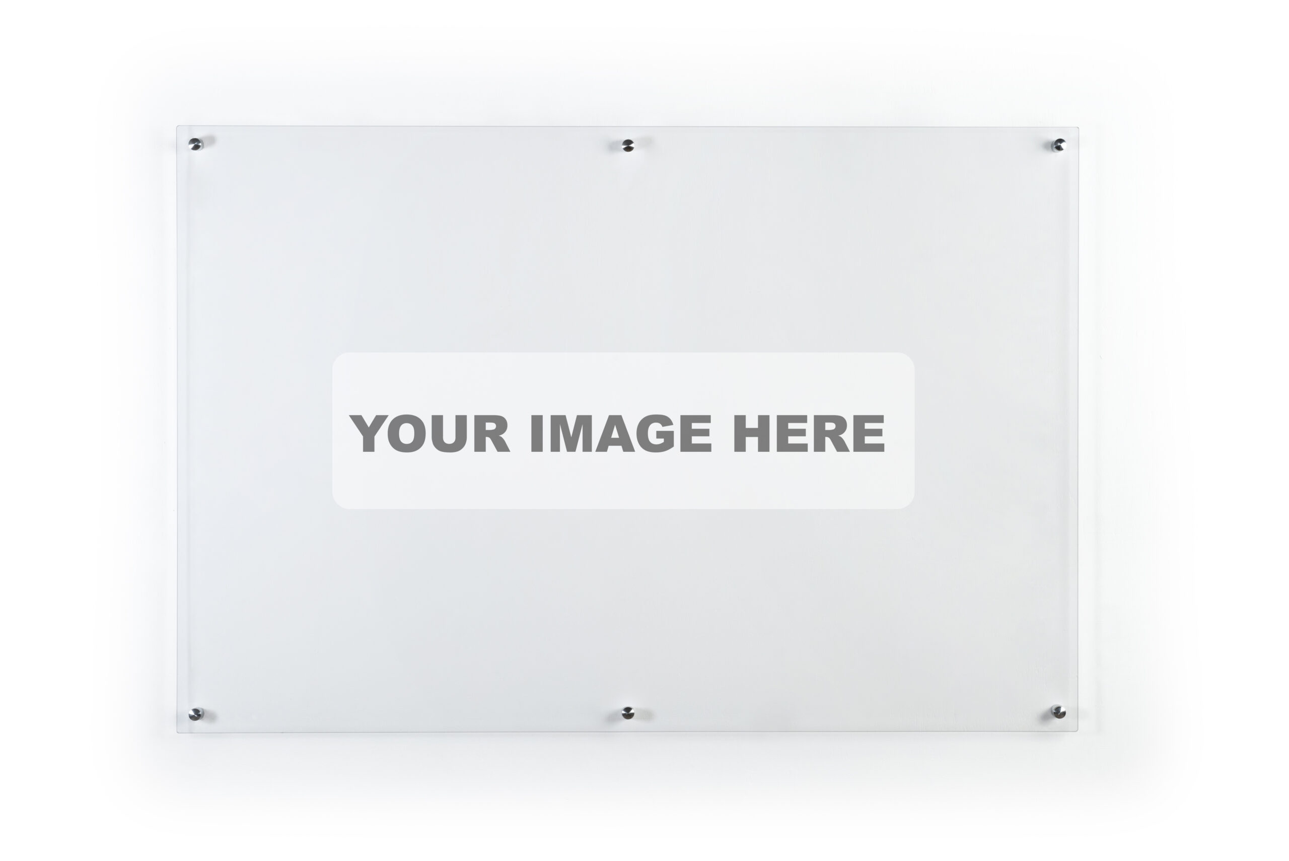 Write-On Board, Wall Mount, Dry Erase, Custom Printing, Acrylic - Multiple Sizes