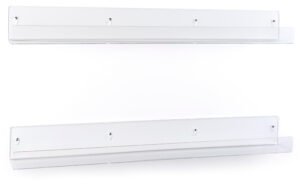 14 x 4 Acrylic Shelves, Wall Mounted, Dual Installation Options, Set of 3 - Clear