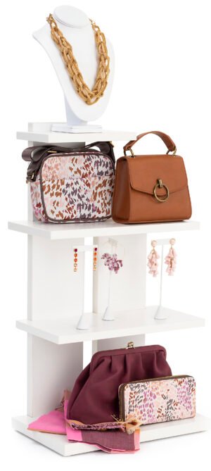 3-Tier Shelving Unit, Floor Standing, Laminated Particle Board - White