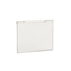 Acrylic Sign Holder for Gridwalls or Slatwall, Top-Loading - Clear