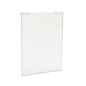Acrylic Sign Holder for Gridwalls or Slatwall, Top-Loading - Clear