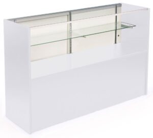 Display Cases w/ Black Finish, Adjustable Tempered Glass Shelf u0026 Sliding Doors