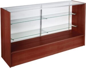 Display Counter with Tempered Glass and Adjustable Shelves