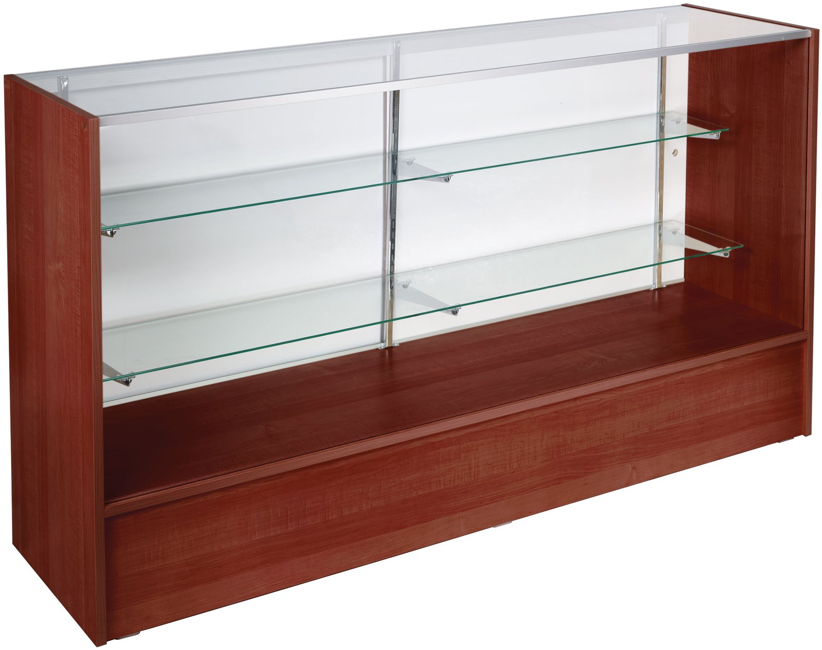 Display Counter with Tempered Glass and Adjustable Shelves