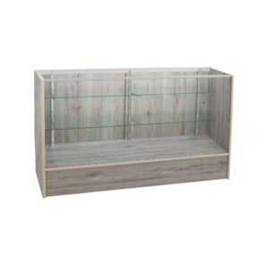 Display Counter with Tempered Glass and Adjustable Shelves