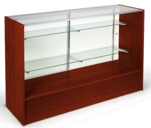 Display Counter with Tempered Glass and Adjustable Shelves