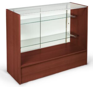 Display Counter with Tempered Glass and Adjustable Shelves