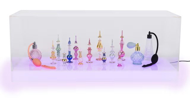 30 x 12 Countertop Display Case w/ 16-Color LED Base, Acrylic Lift-Off Top - Clear - Image 4