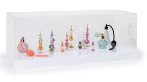 30 x 12 Countertop Display Case w/ 16-Color LED Base, Acrylic Lift-Off Top - Clear