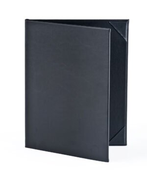 Menu Cover for 8.5 x 11 Menus, Photo Album Corners, Double Panel - Black
