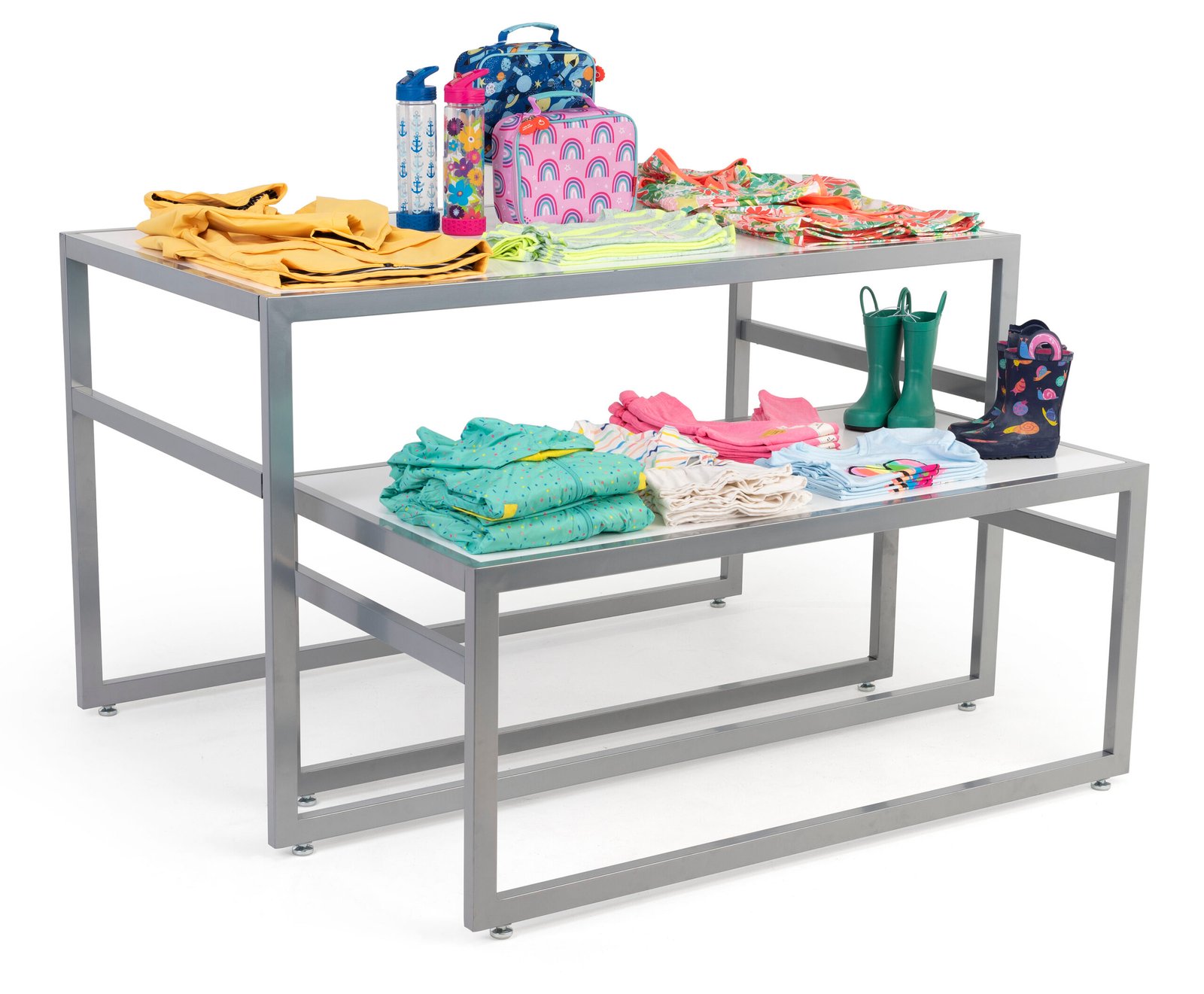 Nesting Display Tables, Rectangular, Set of 2 - White or Black