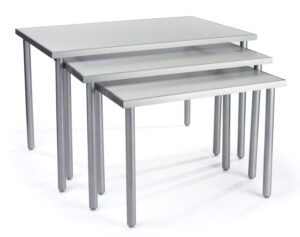 Nesting Display Tables, Rectangular, Set of 3 - Black