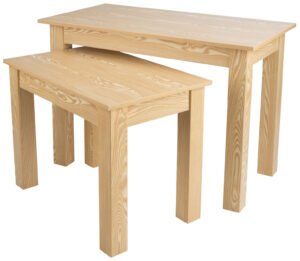 Nesting Tables, Rectangular, Set of 2, 45” Wide Large Table - Ash