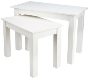 Nesting Tables, Rectangular, Set of 2, 45” Wide Large Table - Ash