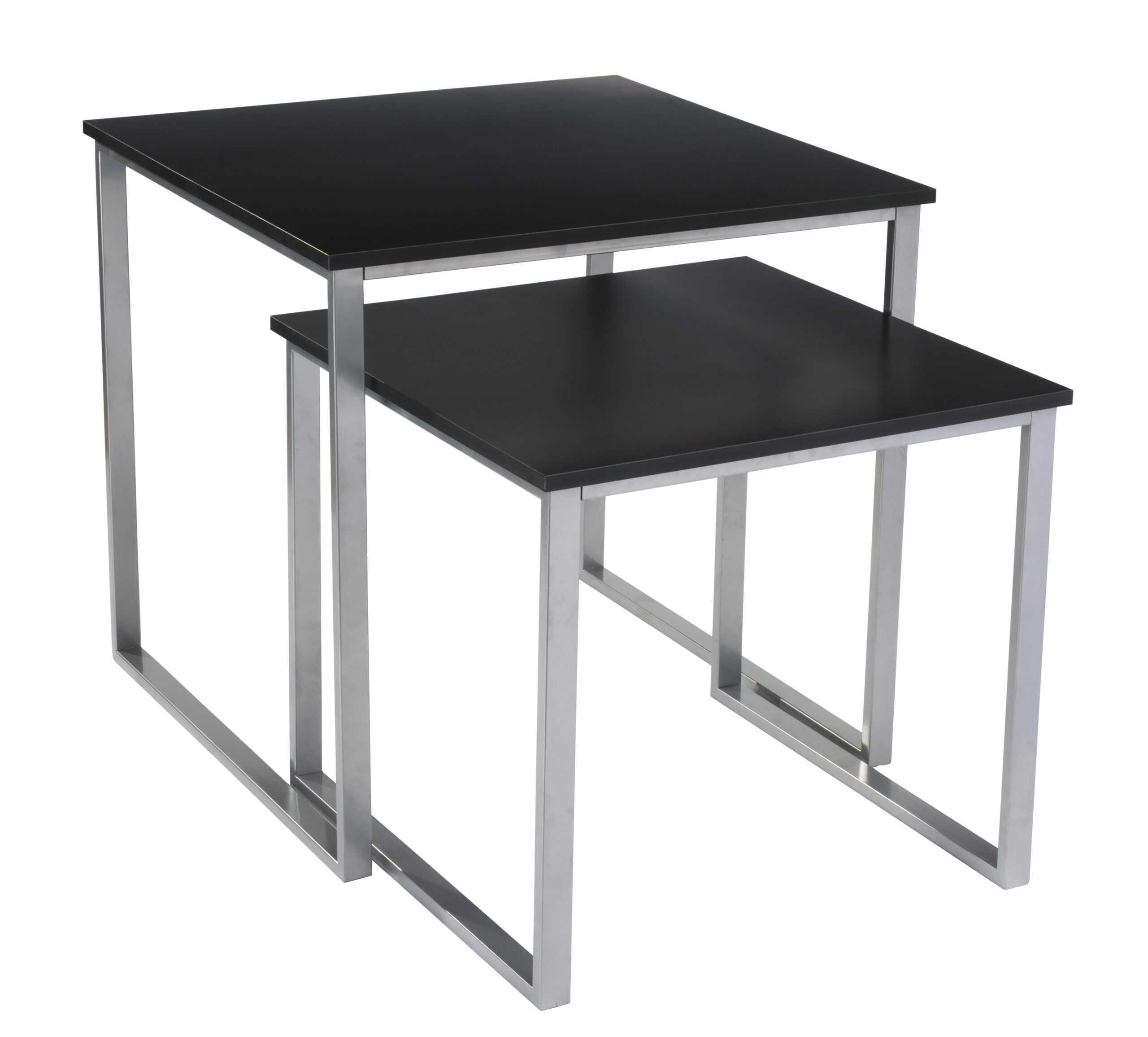 Nesting Tables, Square, Set of 2 - Black