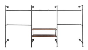 Pipeline Add-On as Set of 2 Shelves with Brackets – Dark Brown